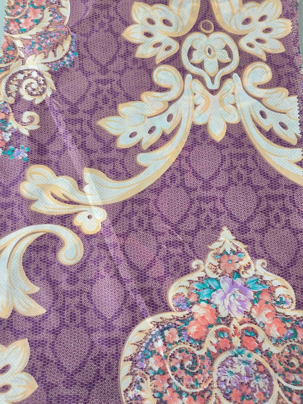 65GSM New design red flowers MICROFIBER PRINT FABRIC