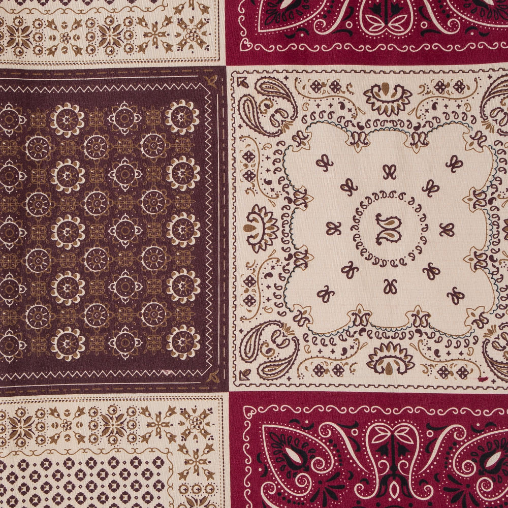 Vintage pattern PR microfiber fabric